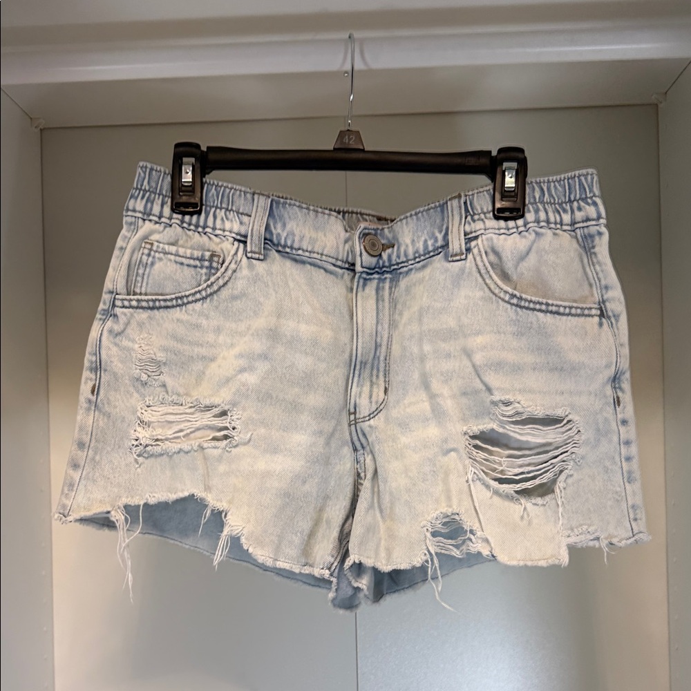 SO Light Blue Ripped Jean Shorts